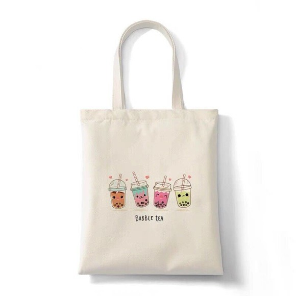 Bubble Tea Tote Bag Boba Shopping Tote - Picture 5 of 6